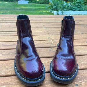 Dr. Martens Burgundy Leather Chelsea Boots